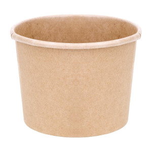 Contenitori per zuppa da 340 ml 98 mm - Lotto da 500 in cartone kraft