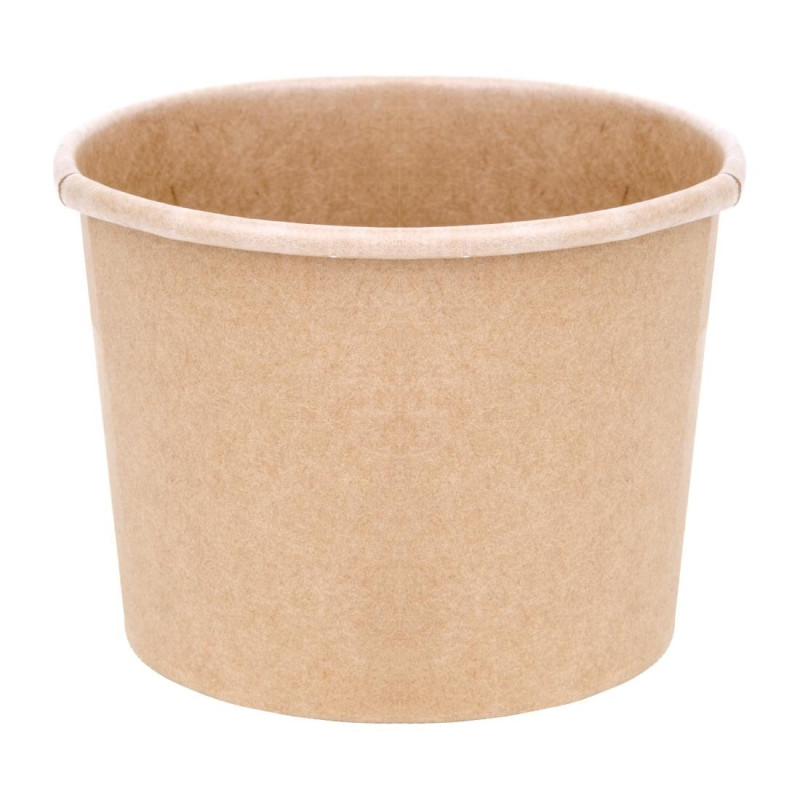 Contenitori per zuppa da 340 ml 98 mm - Lotto da 500 in cartone kraft Contenitori per zuppa da 340 ml 98 mm - Lotto da 500 in cartone kraft