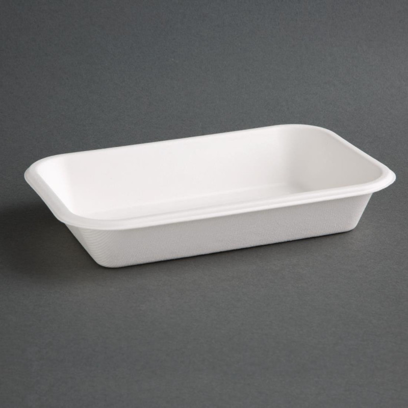 Barquette compostabili in bagassa da 680 ml - Confezione da 50, qualità superiore Barquette compostabili in bagassa da 680 ml - Confezione da 50, qualità superiore