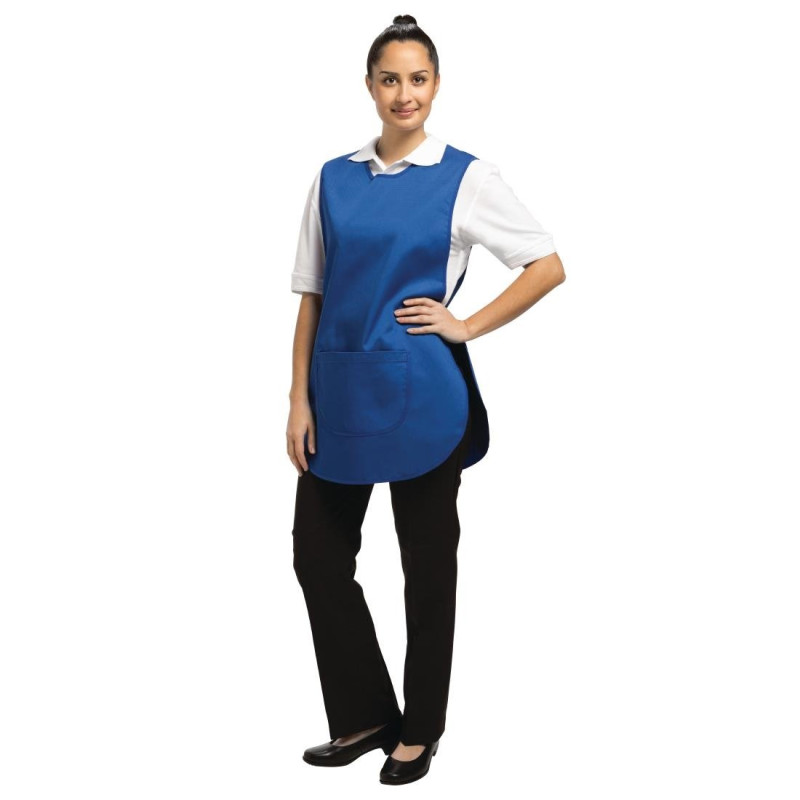Grembiule a tunica con tasca blu reale - Whites Chefs Clothing Grembiule a tunica con tasca blu reale - Whites Chefs Clothing