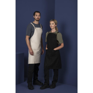Grembiule Bavaglino in Cotone Grigio Southside - Cucina Professionale