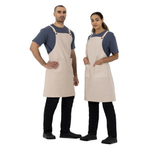 Grembiule Bavaglino in Cotone Grigio Southside - Cucina Professionale