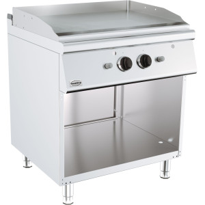 Piastra a gas cromata su mobile - Serie 700 - 800 mm - CombiSteel