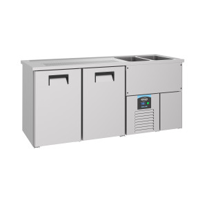 Frigo birra a 2 porte - 2 rubinetti a destra - CombiSteel