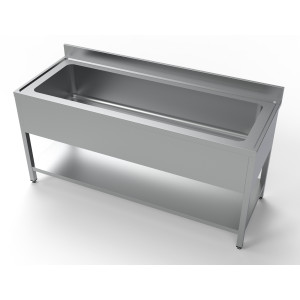 Lavello 1 Vasca Inox - 1800x700mm, Alzatina & Mensola - CombiSteel