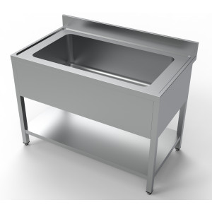 Lavello inox professionale - 1 vasca con ripiano | CombiSteel