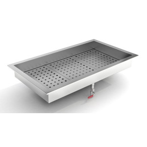 Vaschetta per Ghiaccio Tritato Integrata Drop-In CombiSteel - Design Pratico e Massima Freschezza