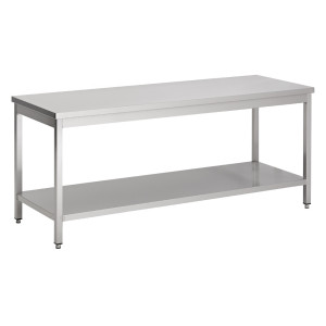 Tavolo Inox Professionale con Ripiano | 1800x700 | Alta Qualità