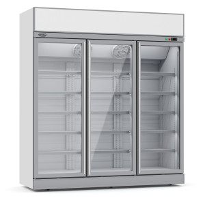 Vetrina Refrigerata Negativa Inox - 3 Porte Vetrate - 1480 L CombiSteel - Surgelati & Gelati ottimale.