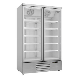 Vetrina refrigerata negativa in acciaio inox a 2 porte - 1000 L CombiSteel
