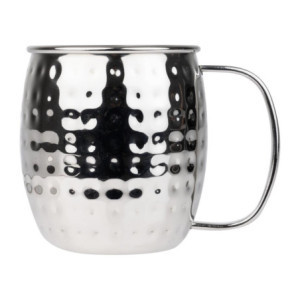 Tazza in Acciaio Inossidabile Martellato - 440 ml - Set di 6 - Olympia