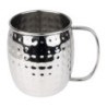 Tazza in Acciaio Inossidabile Martellato - 440 ml - Set di 6 - Olympia