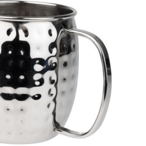 Tazza in Acciaio Inossidabile Martellato - 440 ml - Set di 6 - Olympia