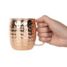 Tazza in Acciaio Inox Martellato Rame - 440 ml - Set di 6 - Olympia