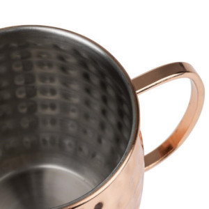 Tazza in Acciaio Inox Martellato Rame - 440 ml - Set di 6 - Olympia