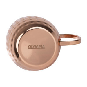 Tazza in Acciaio Inox Martellato Rame - 440 ml - Set di 6 - Olympia