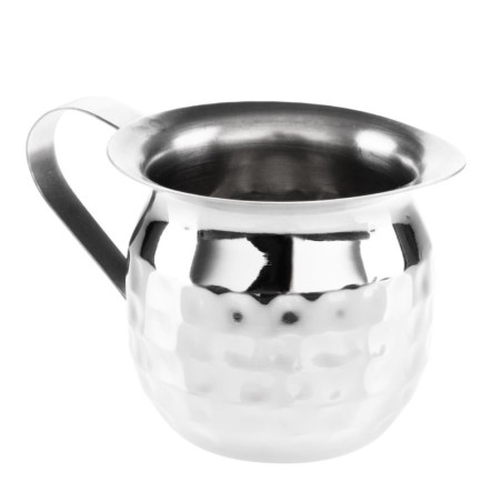 Mini Brocca per Latte in Acciaio Inox Martellato - 120 ml - Set di 6 - Olympia