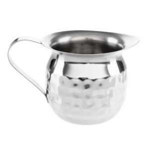 Mini Brocca per Latte in Acciaio Inox Martellato - 120 ml - Set di 6 - Olympia