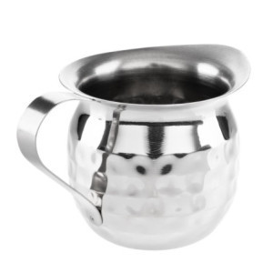 Mini Brocca per Latte in Acciaio Inox Martellato - 120 ml - Set di 6 - Olympia