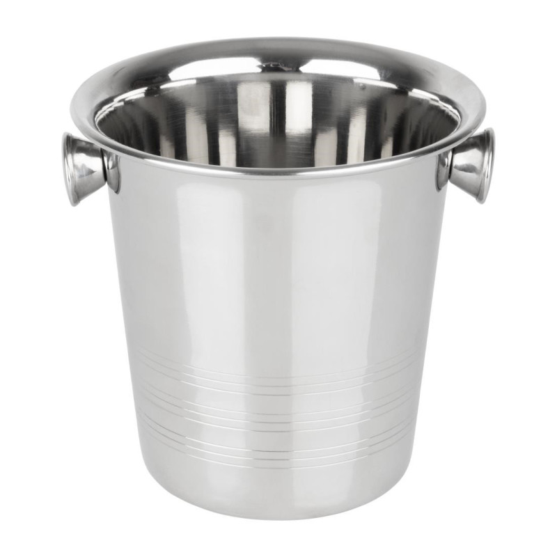 Secchiello per Ghiaccio in Acciaio Inox con Manici e Scanalature - 1050 ml - Olympia