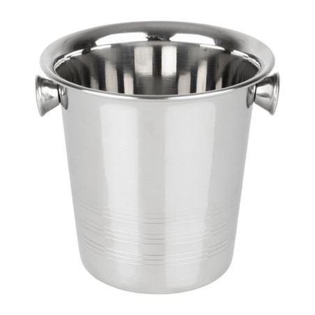 Secchiello per Ghiaccio in Acciaio Inox con Manici e Scanalature - 1050 ml - Olympia