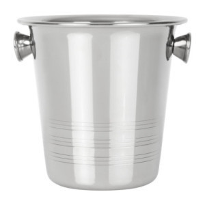 Secchiello per Ghiaccio in Acciaio Inox con Manici e Scanalature - 1050 ml - Olympia