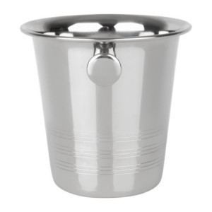 Secchiello per Ghiaccio in Acciaio Inox con Manici e Scanalature - 1050 ml - Olympia