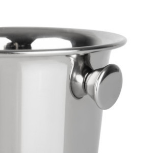 Secchiello per Ghiaccio in Acciaio Inox con Manici e Scanalature - 1050 ml - Olympia