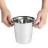 Secchiello per Ghiaccio in Acciaio Inox con Manici e Scanalature - 1050 ml - Olympia