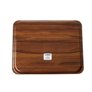 Piatto Laminato Liscio Capri Noce - 460 x 360 mm - Confezione da 24 - Cambro