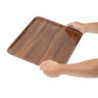 Piatto Laminato Liscio Capri Noce - 460 x 360 mm - Confezione da 24 - Cambro