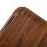 Piatto Laminato Liscio Capri Noce - 460 x 360 mm - Confezione da 24 - Cambro
