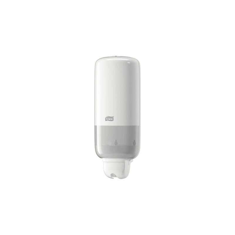 Distributore di sapone liquido bianco Tork Elevation - Igiene ottimale e design moderno Distributore di sapone liquido bianco Tork Elevation - Igiene ottimale e design moderno