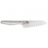 Coltello Santoku alveolato Seki Magoroku Shoso 16,5 cm - Taglio preciso e robusto