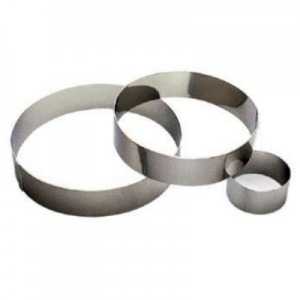 Cerchio per mousse H 45 in acciaio inossidabile Tellier