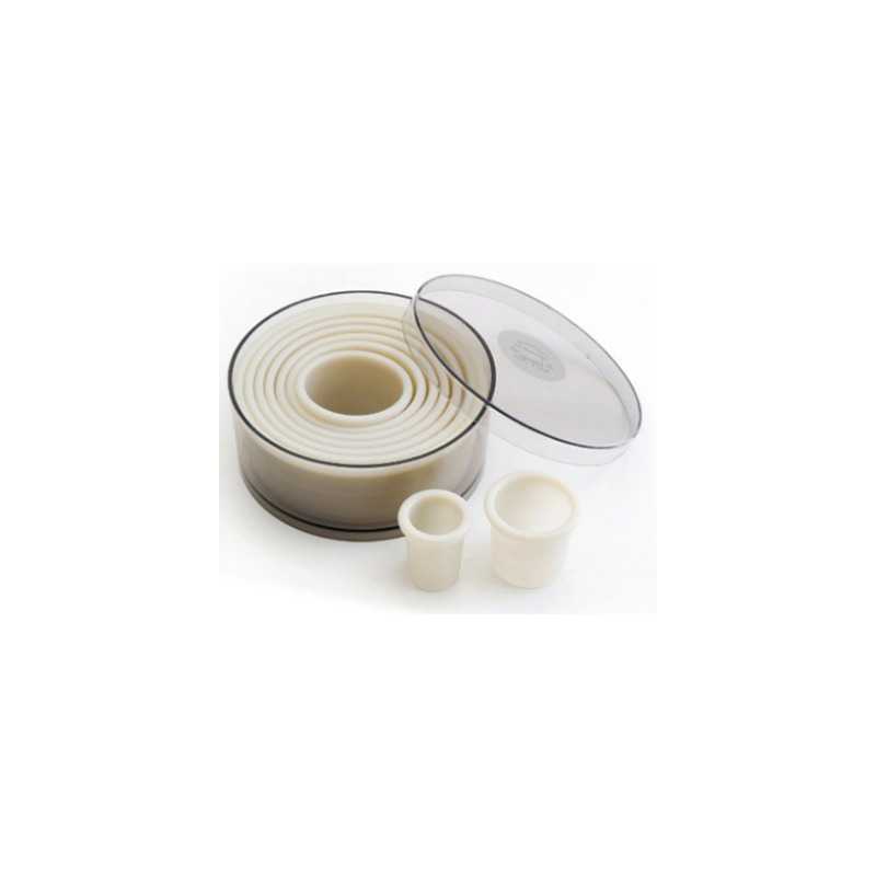 Scatola 9 Tagliapasta Rotondi in Nylon Liscio Lacor Scatola 9 Tagliapasta Rotondi in Nylon Liscio Lacor