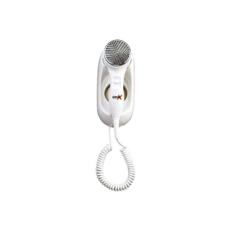 Asciugacapelli a parete bianco 1400 W Asciugacapelli a parete bianco 1400 W
