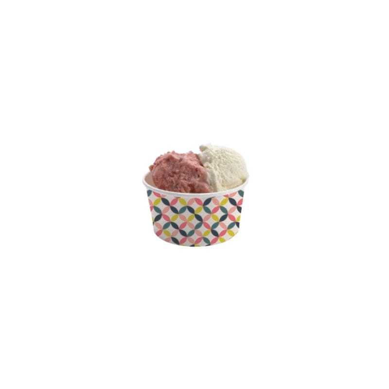 Contenitore per gelato e dessert da 90 ml - Formato piccolo - Eco-sostenibile - Lotto da 50 Contenitore per gelato e dessert da 90 ml - Formato piccolo - Eco-sostenibile - Lotto da 50