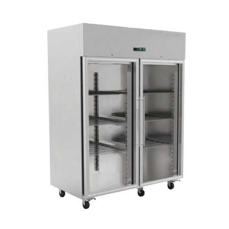 Armadio frigorifero positivo a 2 porte vetrate GN2/1 - 1400 L