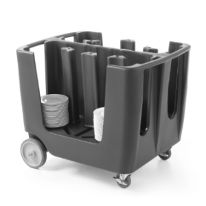 Carrello per piatti con colonne simmetriche Cambro