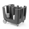 Carrello per piatti con colonne simmetriche Cambro
