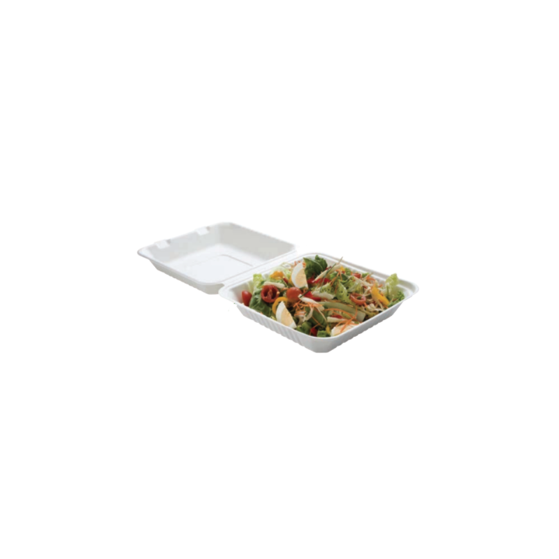 Scatola pranzo in bagassa 1 scomparto - Lotto da 50 Scatola pranzo in bagassa 1 scomparto - Lotto da 50