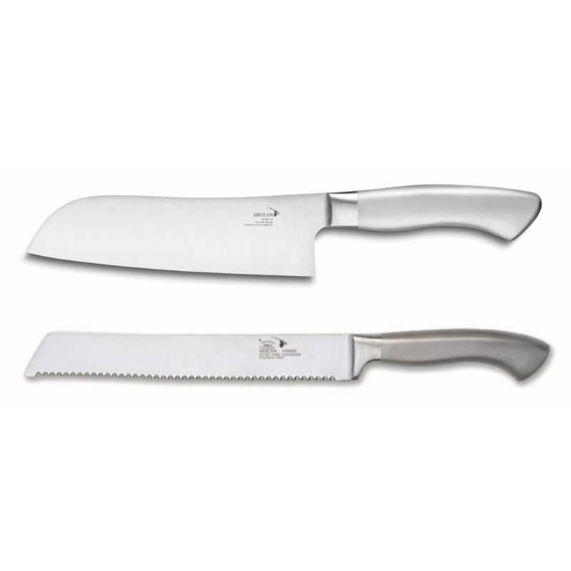 Set di coltelli Santoku + pane Deglon. Set di coltelli Santoku + pane Deglon.