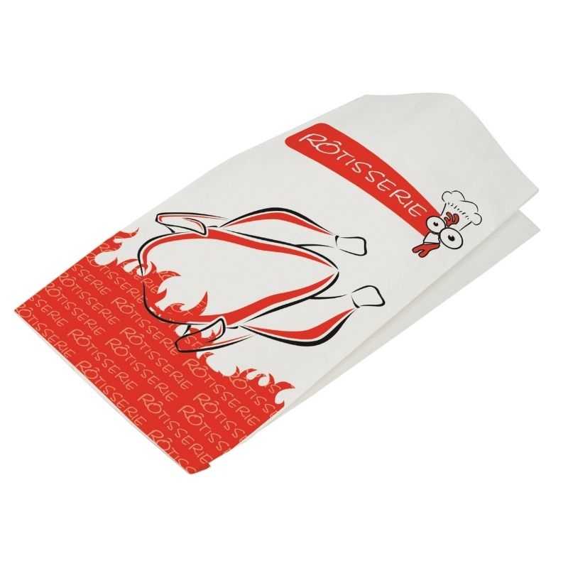 Sacchetto per Pollo Arrosto Kraft Bianco - 17 x 35,5 cm - Lotto da 500 Sacchetto per Pollo Arrosto Kraft Bianco - 17 x 35,5 cm - Lotto da 500