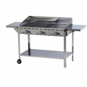 Barbecue a Gas Professionale Green Fire - 3 bruciatori - HENDI