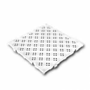 Griglia 50 x 50 cm spessore 2,2 cm - Antiscivolo con clip - Bianco