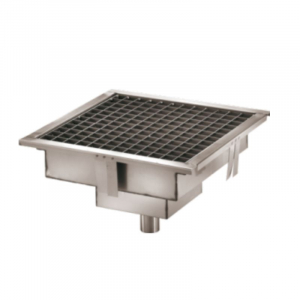 Stainless Steel Floor Drain 30 x 30 cm - Horizontal Outlet
