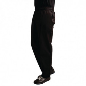 Pantaloni da cucina unisex Easyfit neri trattati al Teflon - Taglia S - Whites Chefs Clothing - Fourniresto