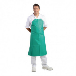 Grembiule Bavaglia Impermeabile Molto Resistente Verde 1070 X 910 Mm - Abbigliamento per Chef Whites - Fourniresto