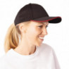 Cappellino da baseball Cool Vent nero con bordo rosso - Taglia unica - Chef Works - Fourniresto